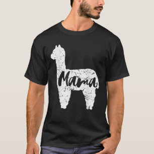 Cute Proud Mama Llama Alpaca Happy Mothers Day T-Shirt