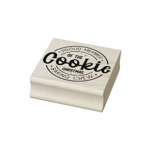 Cute Proud Member Of The Cookie Baking Crew Rubber Stamp
