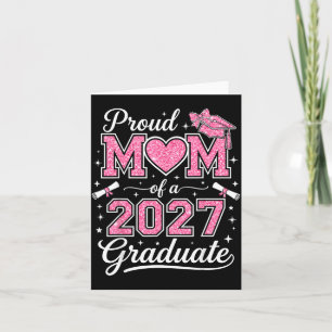 Cute Proud Mum Of A 2027 Graduate Senior 2027 Card