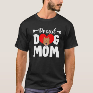 Cute Proud Pitbull Dog Mom Funny Mother's Day T-Shirt