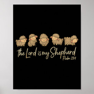 Cute Psalm 23_1 Sheep The Lord Is My Shepherd  Poster