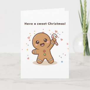 Cute Puchi Dōshi Gingerbread Card