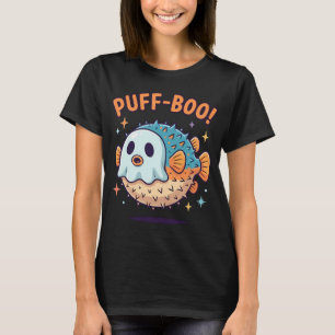 Cute Puff-Boo Pufferfish Ghost Halloween Kawaii T-Shirt