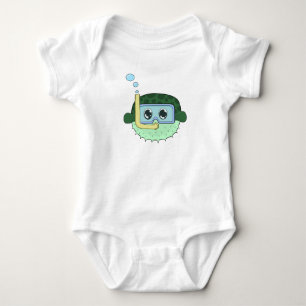 Cute Puffer Fish Baby Bodysuit