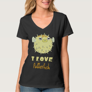 Cute Pufferfish Fishing T-Shirt