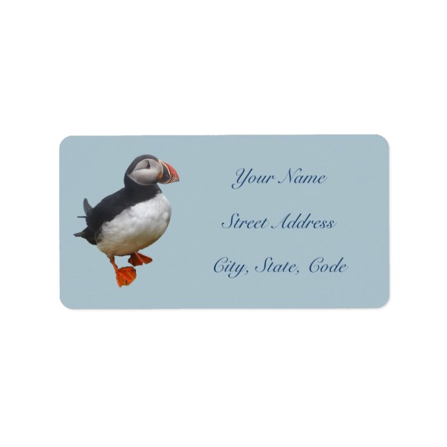 Cute Puffin Address Labels (Front)