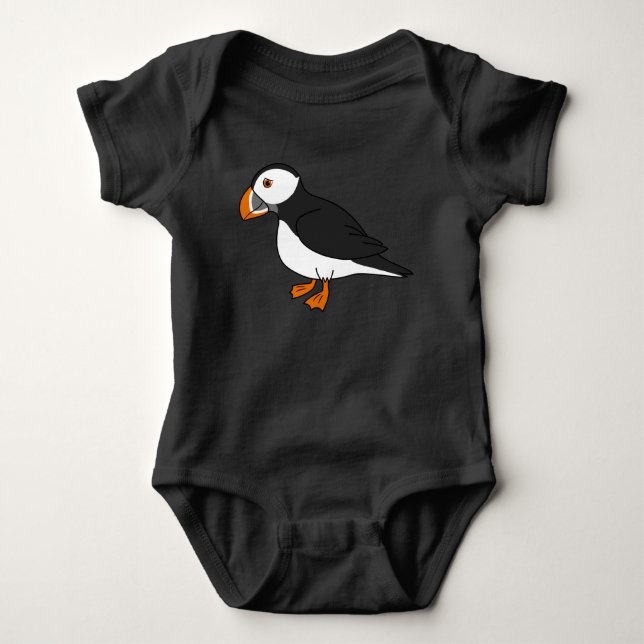 Cute Puffin Baby Bodysuit (Front)