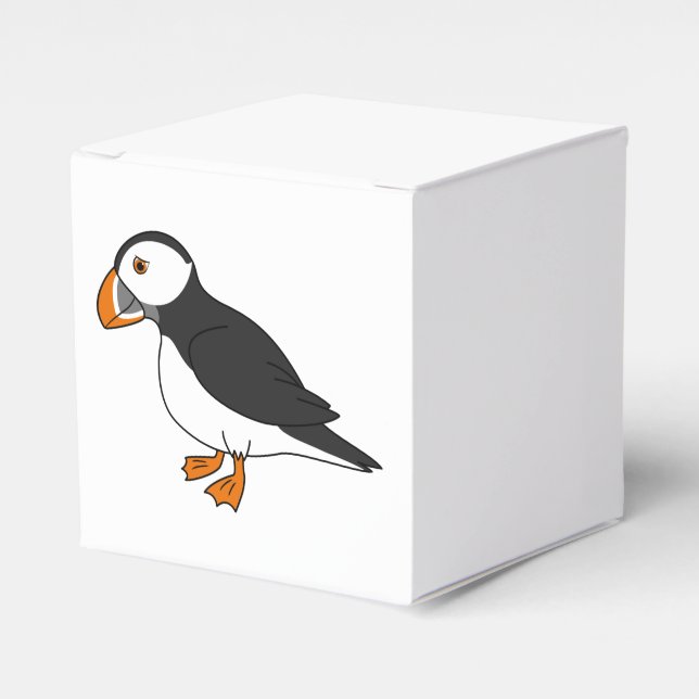 Cute Puffin Favour Box (Front Side)
