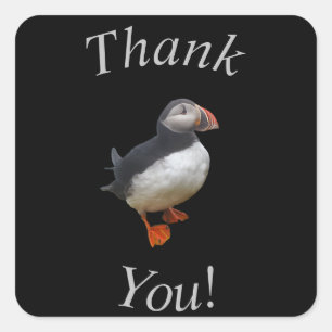 Cute Puffin Thank You Sticker / Envelope Seal