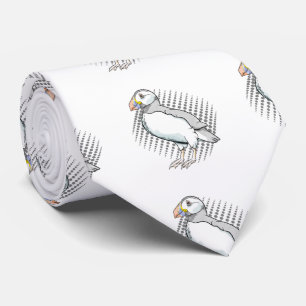 Cute puffin tie
