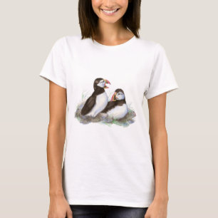 Cute Puffins, Ocean Bird, Beach, Nature T-Shirt