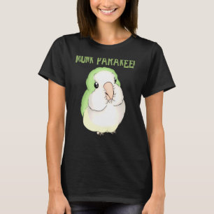 Cute Puffy Monk Parakeet Quaker Parrot Bird T-Shirt