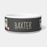 Cute Pug and Balls Pattern Personalised