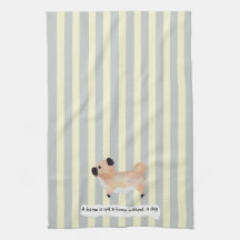 Cute Pug blue and cream striped