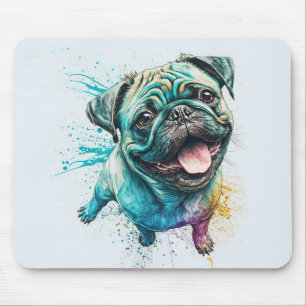 Cute Pug chilling Best Dog Mum Ever Mouse Mat