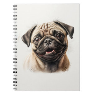 Cute Pug chilling Best Dog Mum Ever Notebook
