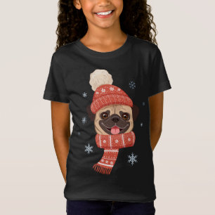 Cute Pug Christmas Ski Winter Holiday T-Shirt