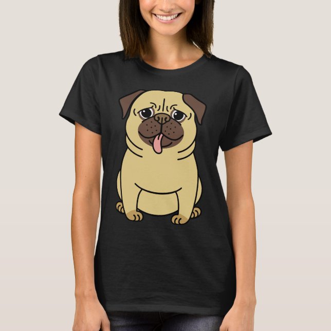 Cute Pug  Classic T-Shirt 246 (Front)