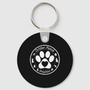 Cute Pug Dog And Snowman Friends Share Coffee On W Key Ring