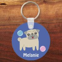Cute Pug Dog Cartoon Personalised