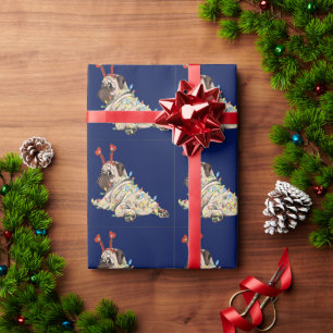 Cute Pug Dog Christmas Wrapping Paper