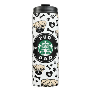Cute Pug Dog Dad Thermal Tumbler