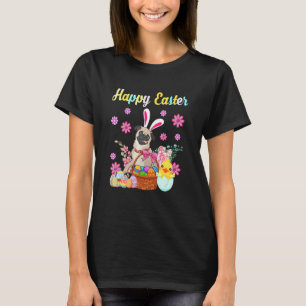 Cute Pug Dog Easter Day Bunny Eggs Costume Happy E T-Shirt