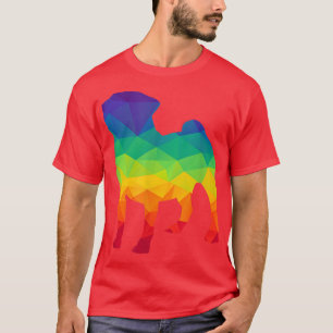 Cute Pug Dog Gay Pride Lgbt Rainbow Flag Funny Pet T-Shirt