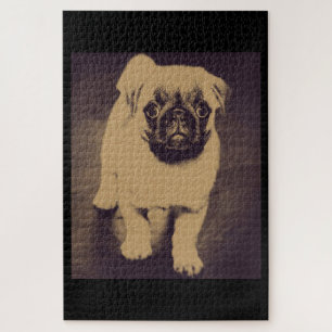 Cute Pug Dog Portrait Jigsaw Puzzle