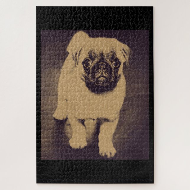 Cute Pug Dog Portrait Jigsaw Puzzle (Vertical)