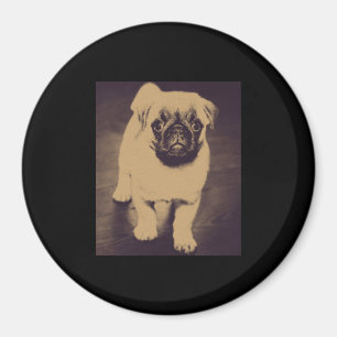 Cute Pug Dog Portrait Magnet