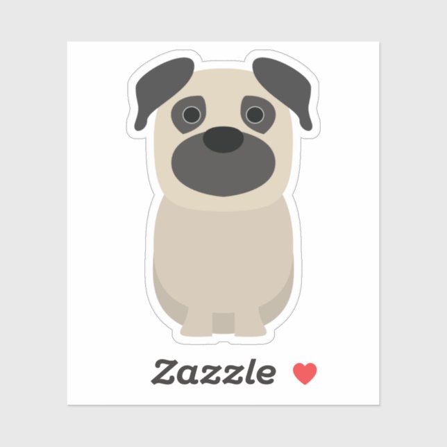 Cute Pug Dog Puppy Pup Pet Kiss Cut Vinyl (Sheet)