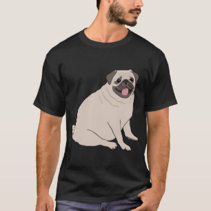Cute Pug Dog Sitting T-Shirt