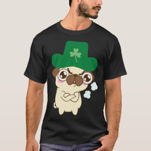 Cute Pug Dog St Patrick s Day Dog St Patrick s Ha T-Shirt