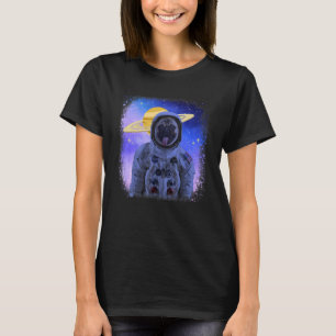 Cute Pug Dog With Astronaut Helmet Galaxy Outer Sp T-Shirt