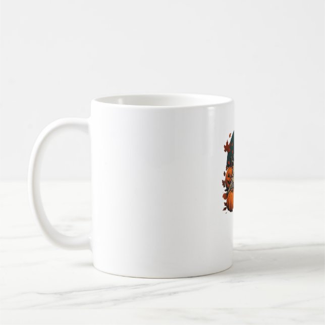 Cute Pug Dog With Pumpkins Fall Halloween Classic  Coffee Mug (Left)