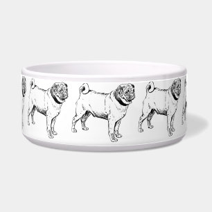 Cute Pug Elegant Dog Drawing