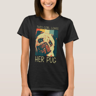 Cute Pug For Girls Kids Pet Dog Puppy Breed Pug T-Shirt