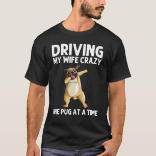 Cute Pug For Men Dad Pug Dog Dabbing Pet   Dab Ani T-Shirt