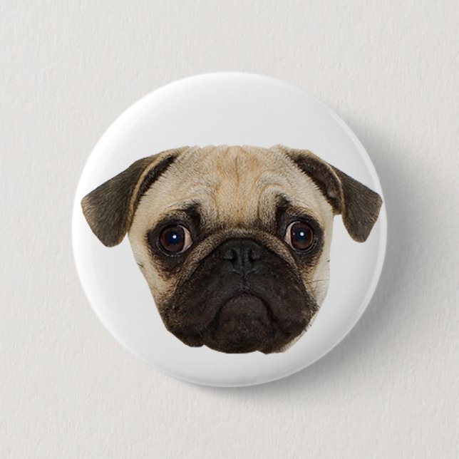 Cute Pug Gifts 6 Cm Round Badge (Front)