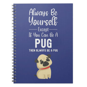 Cute Pug Gifts Dog Lover Pet Animals Funny Puppy Notebook