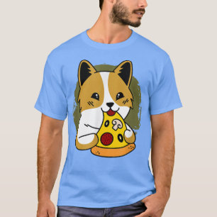 Cute Pug Graphic Pizza Lover Eating Italian Food P T-Shirt