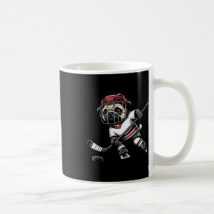 Cute Pug Hockey Player Dog For Men Women Girls Kid Coffee Mug