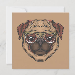 Cute Pug Invitation