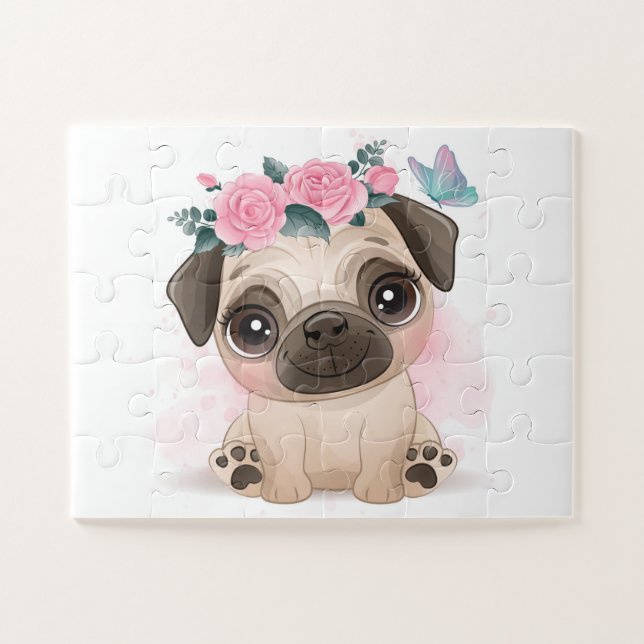 Cute Pug Jigsaw Puzzle (Horizontal)