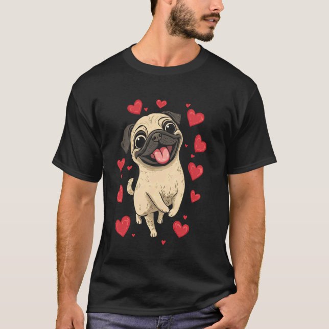 Cute Pug Kids T-Shirt (Front)