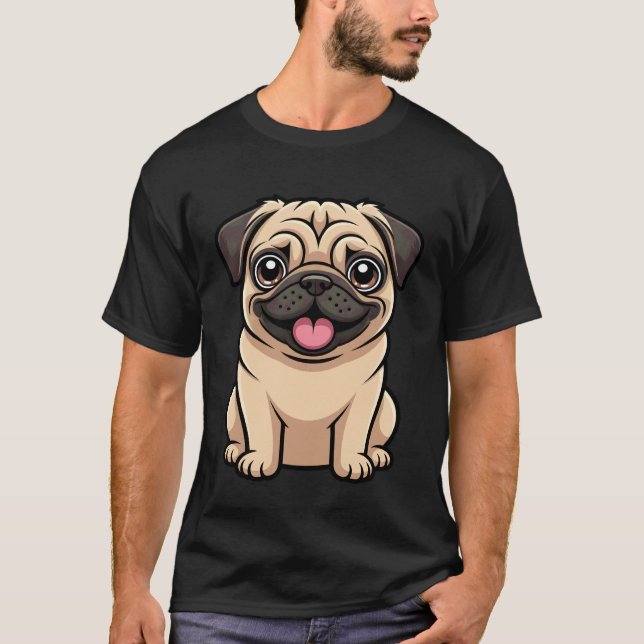 Cute Pug Lover T-Shirt (Front)