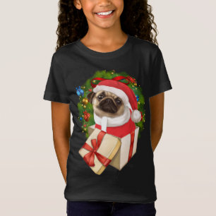 Cute Pug Lovers Santa Christmas T-Shirt
