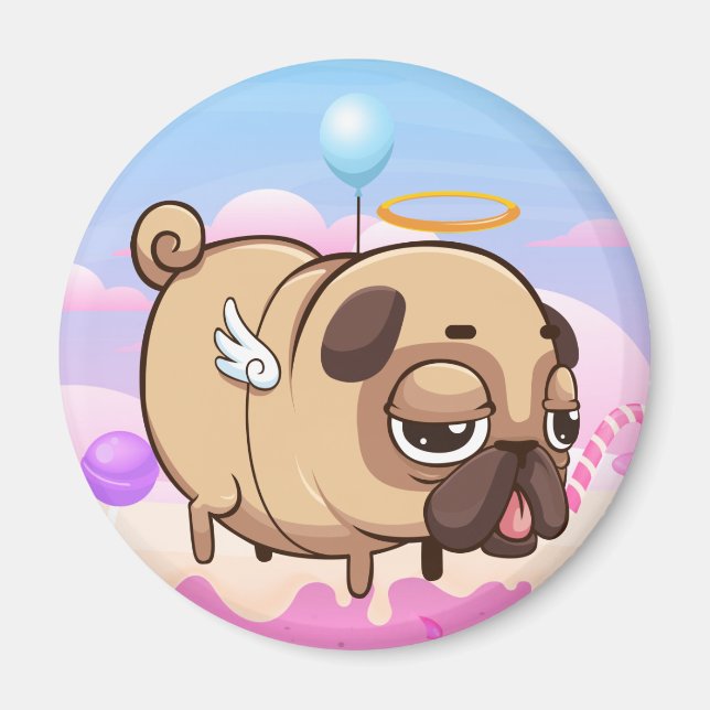 Cute Pug Magnet (Front)
