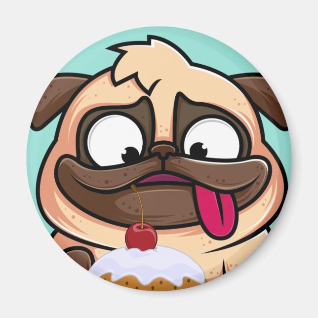Cute Pug Magnet (Front)